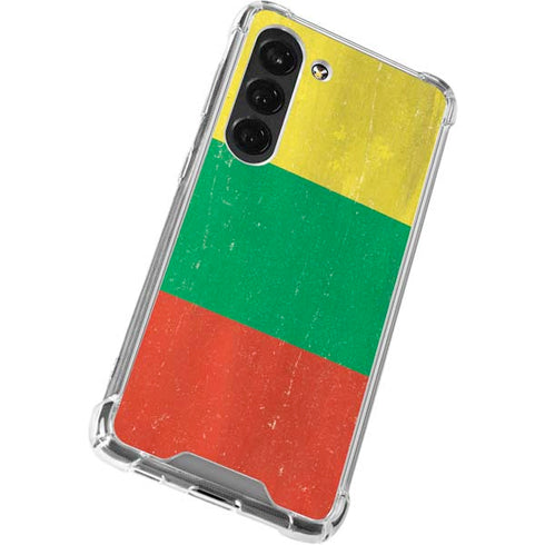 Lithuania Flag Distressed Galaxy S23 Clear Case